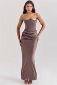 Sculpted Grace Strapless Gown