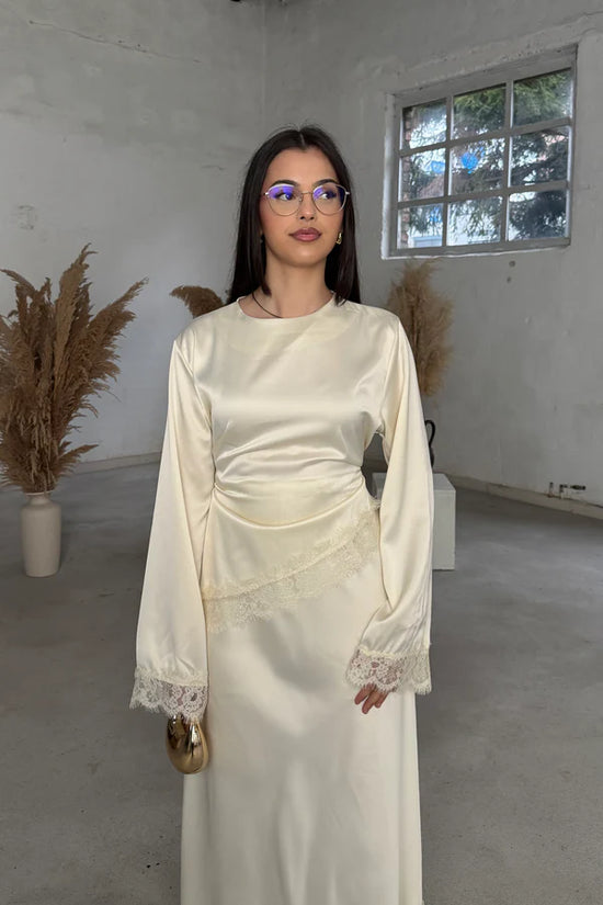 Elegant Satin Lace Top