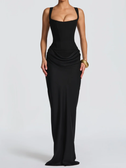Sleek Sculpted Satin Dress