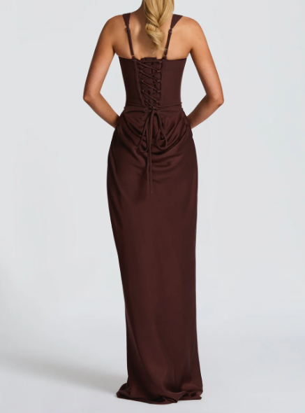 Sleek Sculpted Satin Dress