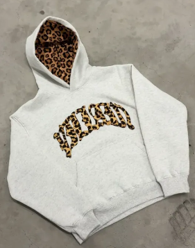 Leopard Detail Hoodie & Jogger Set