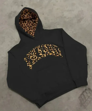 Leopard Detail Hoodie & Jogger Set
