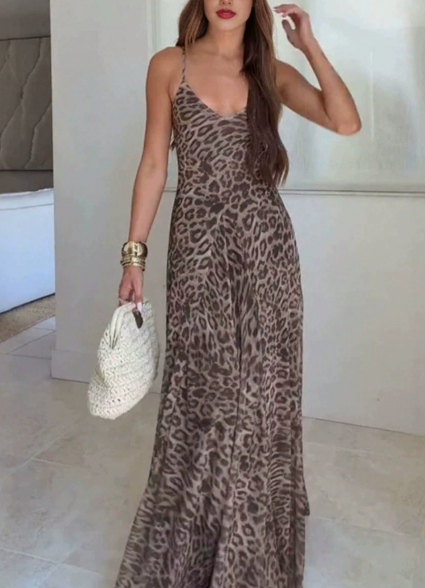 The Leopard Cami Maxi Dress