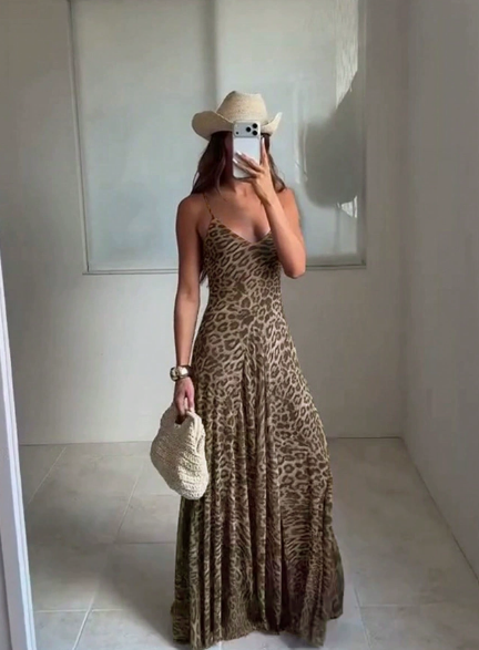 The Leopard Cami Maxi Dress