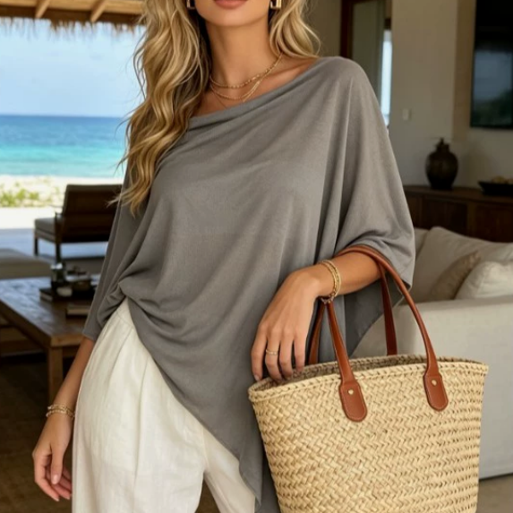 The Asymmetrical Poncho Top