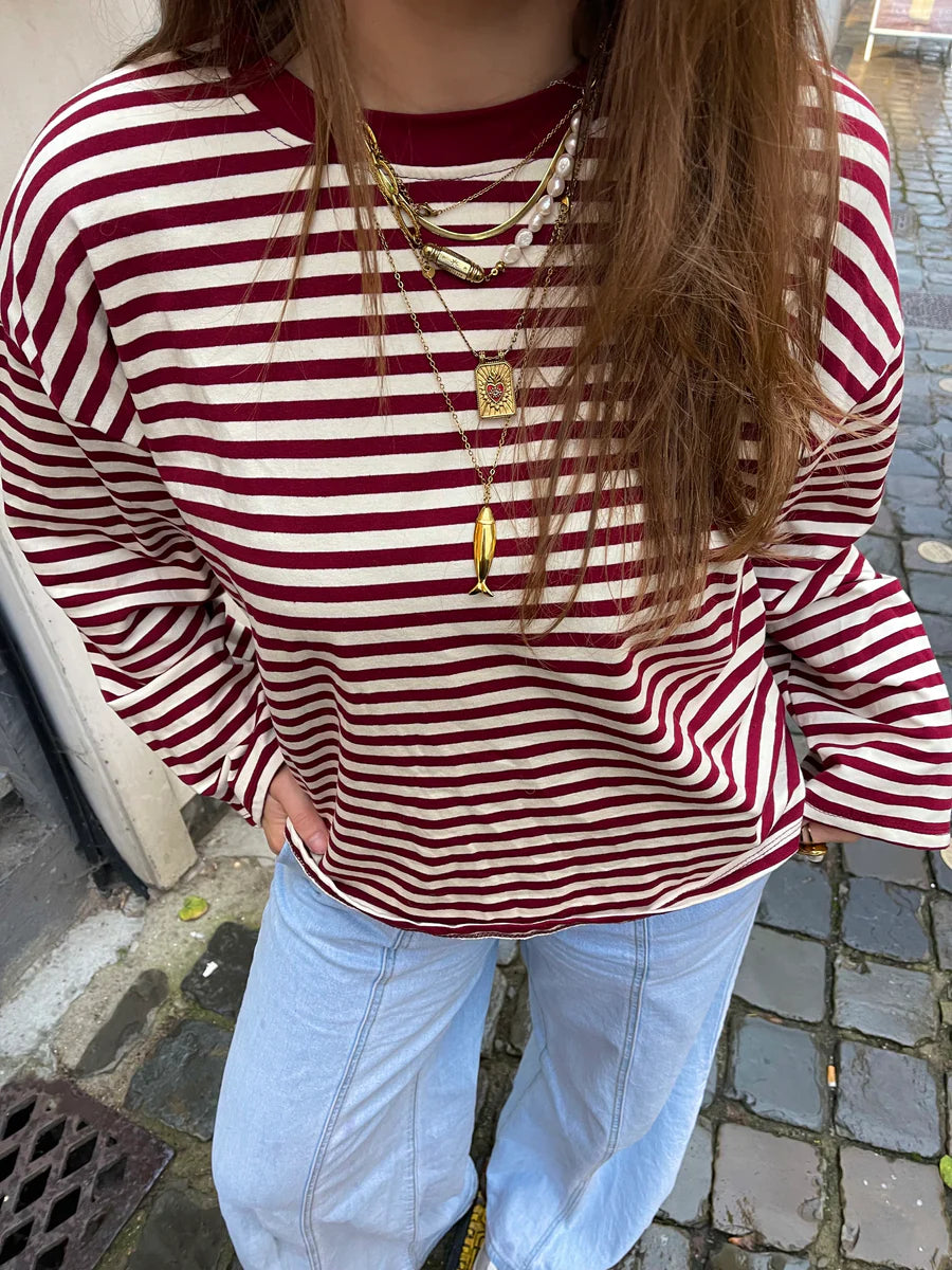 Striped Statement Top
